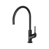Phoenix Vivid Slimline Oval 220mm Gooseneck Sink Mixer Matte Black